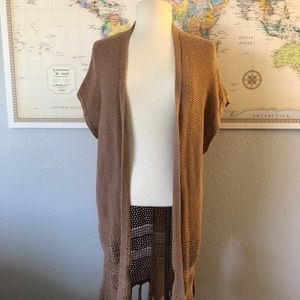 BROWN Crocheted OLD NAVY Cardigan